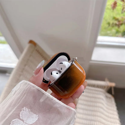 Dynamic Luminous Quicksand Headphone Case for Airpods 2 3 4 Pro Moving Sand Sparkles Earphone Cover Luxury Brilliant Dark Shell
